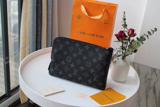 lv手包 44191黑花 ETUI VOYAGE小號收納袋 lv經典多功能護套  lvqb1762